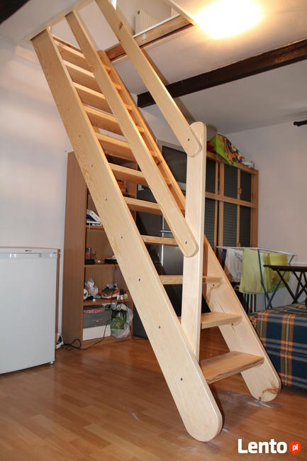 SCHODY jednobiegowe REGULOWANE 395x60cm BARIERKA BALUSTRADA