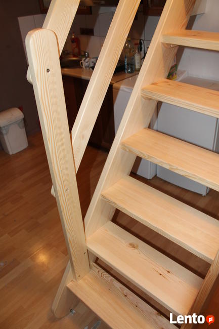 SCHODY jednobiegowe REGULOWANE 395x60cm BARIERKA BALUSTRADA