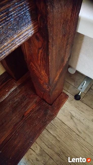 Szafka/stolik z drewna postarzane solidne grube pod umywalkę