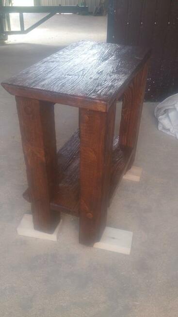 Szafka/stolik z drewna postarzane solidne grube pod umywalkę