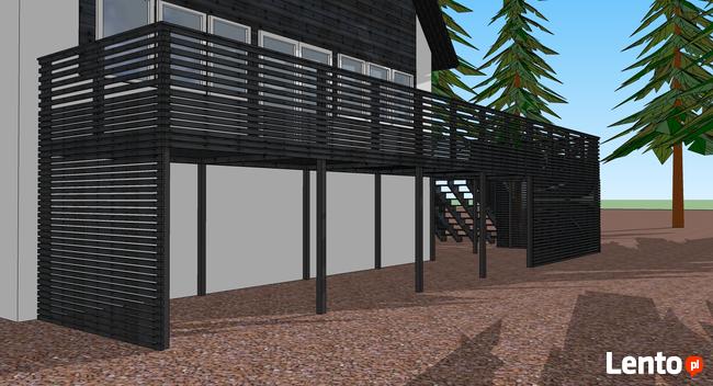 Wizualizacje 3D konstrukcji, domki, altany, projekty, sketch