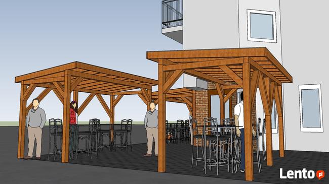 Wizualizacje 3D konstrukcji, domki, altany, projekty, sketch