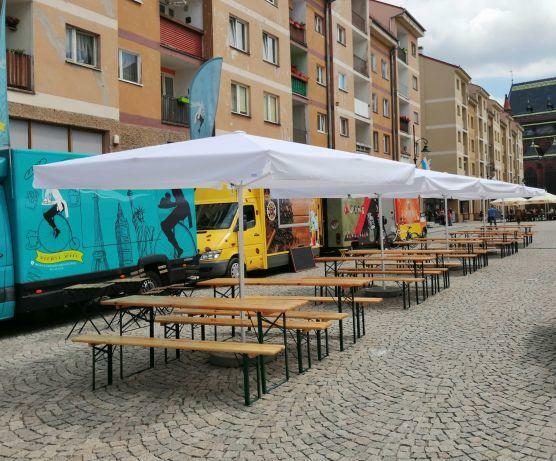 Wynajem parasol ogrodowy reklamowy festyn piknik event