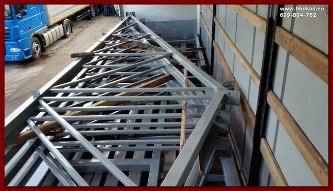 Wiata. Konstrukcja stalowa. Wiązary kratowe 11x16x3m.