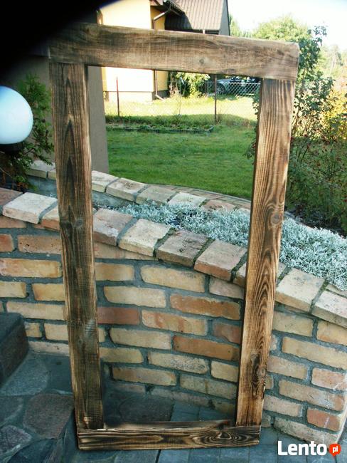 Stare okno z przedwojennej belki retro aranżacja 124x61