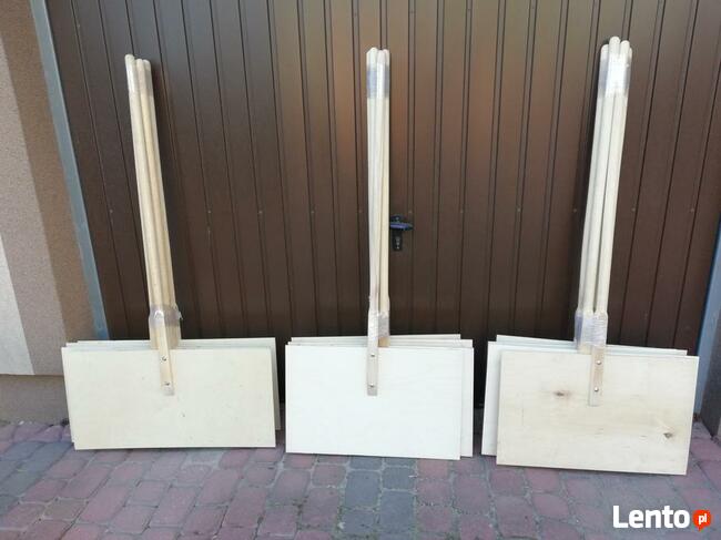 Łopaty do śniegu drewniane, ze sklejki wodoodpornej, sól