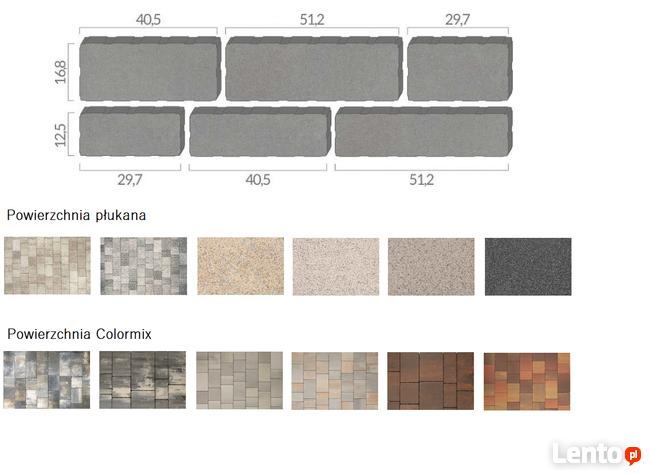 Bruk kostka brukowa Metro palisady gazony