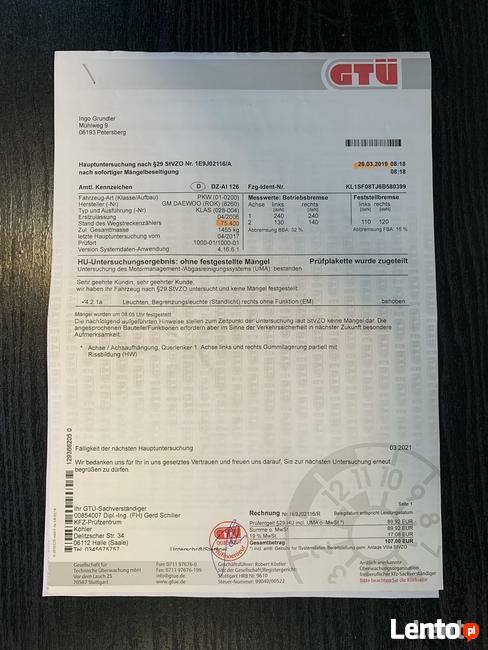 Chevrolet Kalos 85 TYS.KM/KLIMA SPRAWNA/DRUGI KPL.KÓŁ
