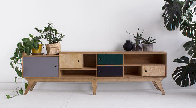 Szafka RTV Meble na zamuwienie ,plyta sklejka z brzozy