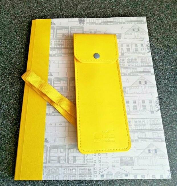 Mini Moderns Architektura Notatnik i żółty piórnik