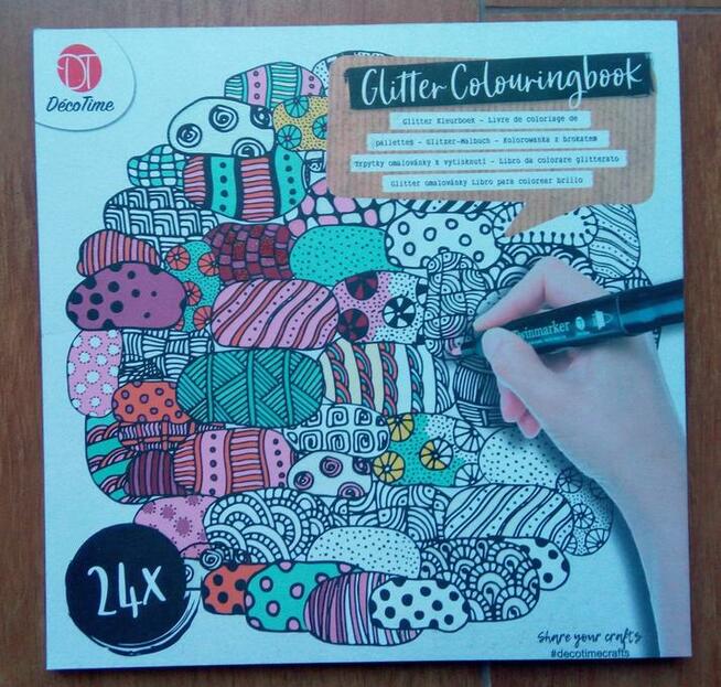 Brokatowa antystresowa kolorowanka kreatywna