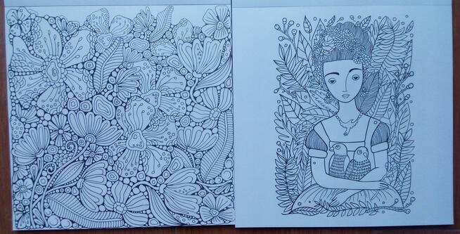 Kreatywna Kolorowanka antystresowa z brokatem motywy kwiatów