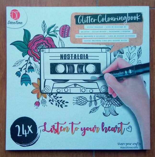 Wspomnienia Brokatowa antystresowa kolorowanka kreatywna