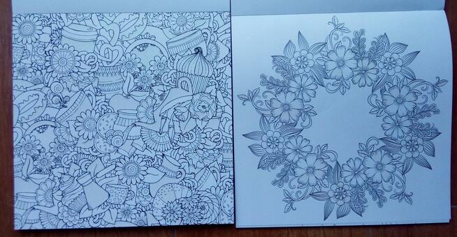 Kolorowanka antystresowa dla dorosłych kreatywna z brokatem