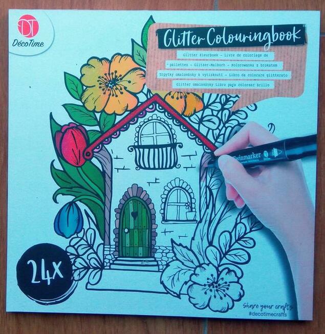 Brokatowa antystresowa kreatywna kolorowanka relaks