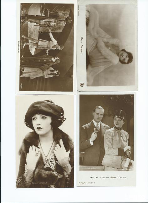 Kartki pocztowe z aktorkami i aktorami. Lata 20. XX w.