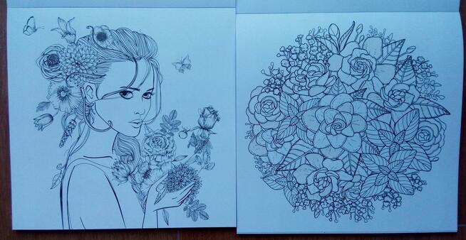 Kolorowanka antystresowa dla dorosłych kreatywna z brokatem