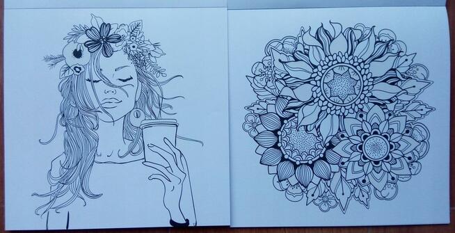 Kolorowanka antystresowa dla dorosłych kreatywna z brokatem