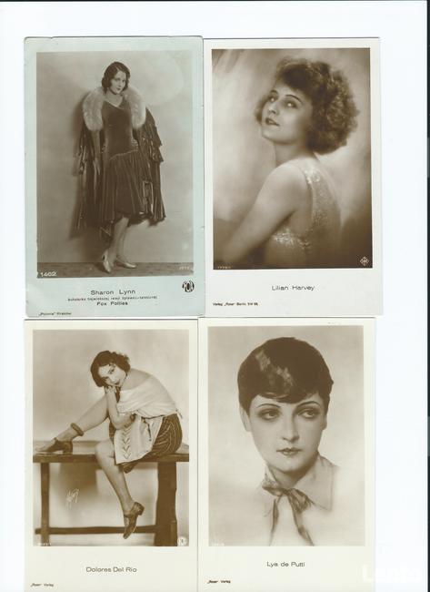 Kartki pocztowe z aktorkami i aktorami. Lata 20. XX w.