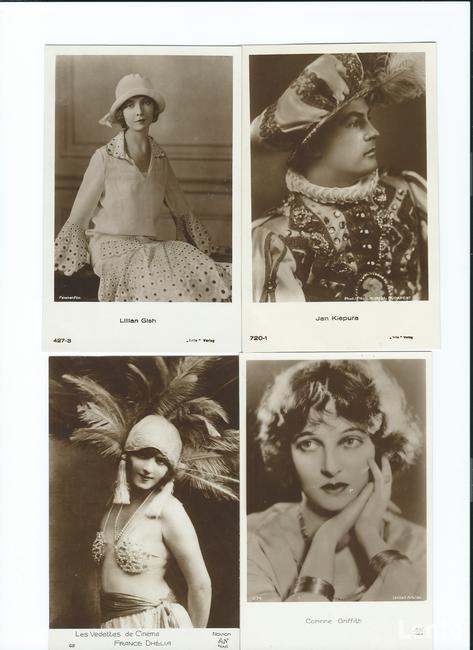 Kartki pocztowe z aktorkami i aktorami. Lata 20. XX w.