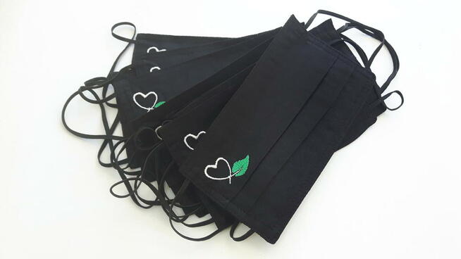 Maseczki z haftem HAFT logo Twój napis personalizowane baweł