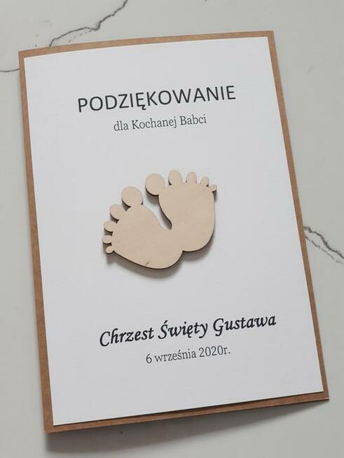 Podziękowania upomi dla chrzestnych dziadków komunia chrzest