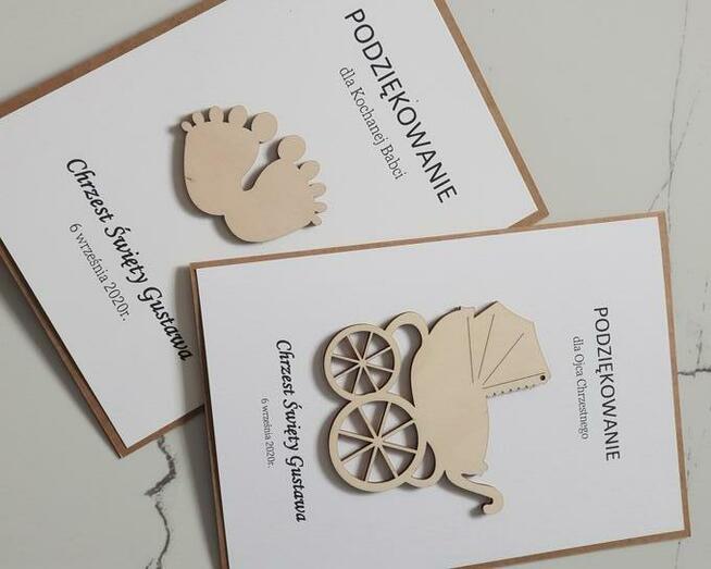 Podziękowania upomi dla chrzestnych dziadków komunia chrzest