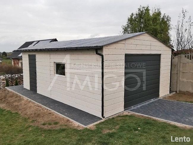 Garaż drewniany 5x7m z dachem dwuspadowym garaż z desek