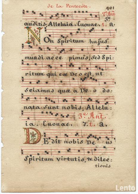 Manuskrypt - brewiarz. Illuminated medieval manuscript