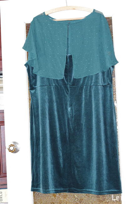 Sukienka wieczorowa 3XL ciemnozielona