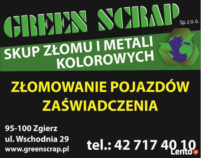 Skup złomu Zgierz, Łódź, Aleksandrów Łódzki