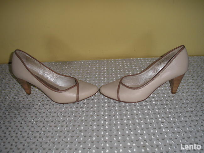 Czółenka - szpilki 36 23cm. Giulia Bianko skóra naturalna