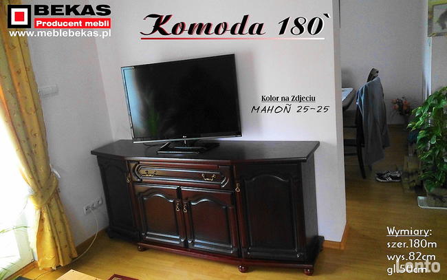 Stylowa Komoda 180`Bekas Dąb Rustical Orzech Producent Mebli