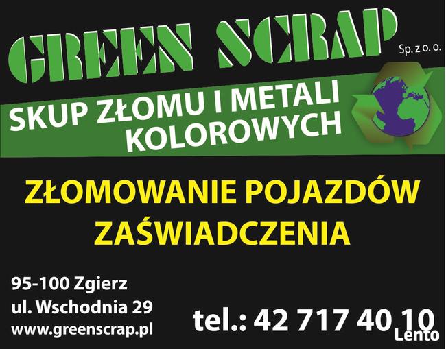 Złomowanie pojazdów, laweta Konstantynów, Pabianice