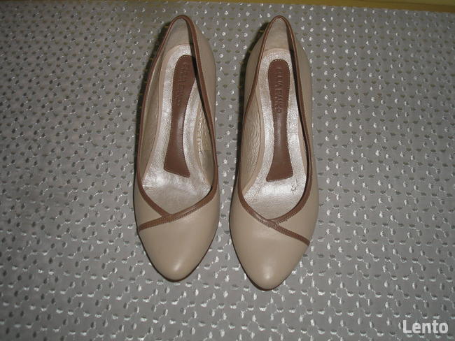 Czółenka - szpilki 36 23cm. Giulia Bianko skóra naturalna