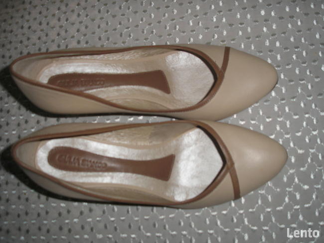 Czółenka - szpilki 36 23cm. Giulia Bianko skóra naturalna