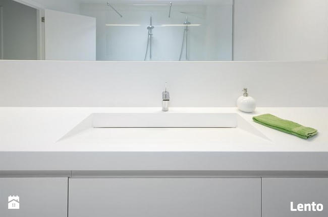 Umywalki podwójne z blatem Umywalka na wymiar Corian Staron