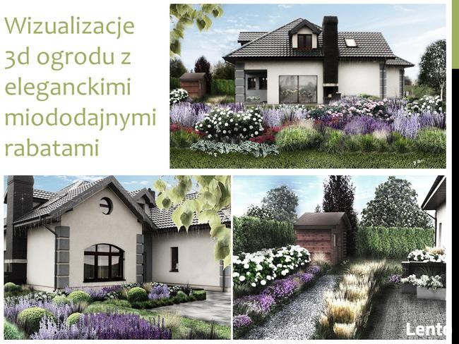 Projekt ogrodu - online / LB lokalnie / Wiz. 3d na zlecenie