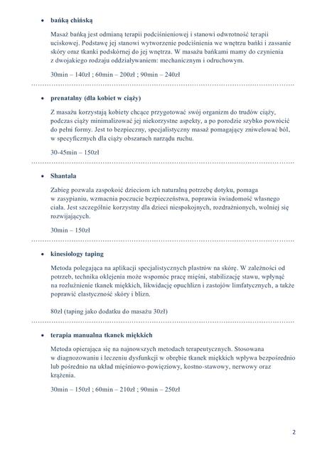 Masaż z dojazdem Warszawa Wesoła / Masaż w domu