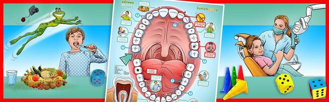 ZDROWE ZĘBY gra XXL dla DZIECI gra integracyjna do skakania