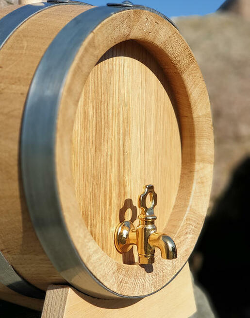 Beczka dębowa 3 litry NOWA kran mosiężny