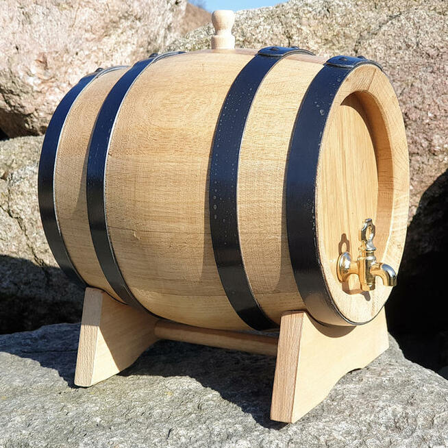 Beczka dębowa 3 litry NOWA kran mosiężny