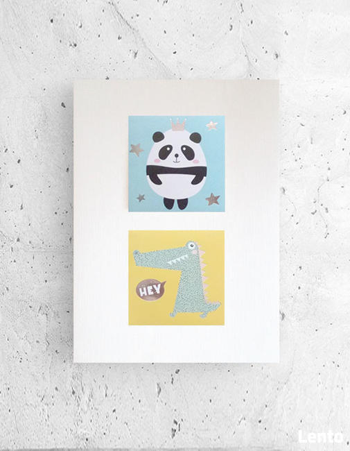 zwierzęta plakat dla dzieci, pastelowy plakat a4