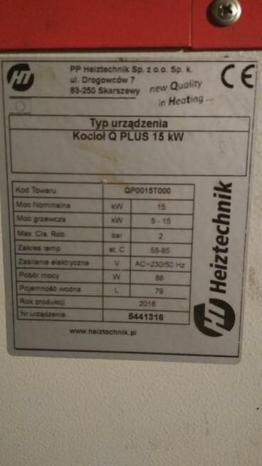 Kocioł węglowy z automatyką HEIZECHNIK Q PLUS 15kW + Bojler