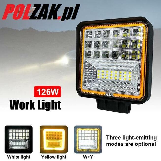 Lampa robocza panel LED 126W Szperacz Case Claas Ursus Zetor