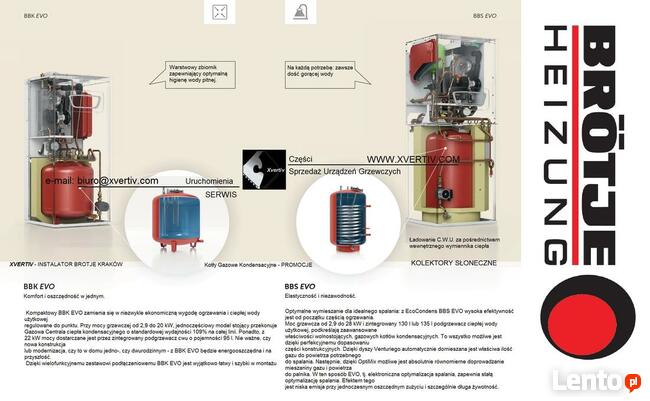 Broetje gazowe kotły, Piece Kondensacyjne Kraków, małopolska