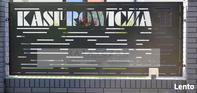 Ogrodzenie wycinane CNC laser nowoczesne, frontowe