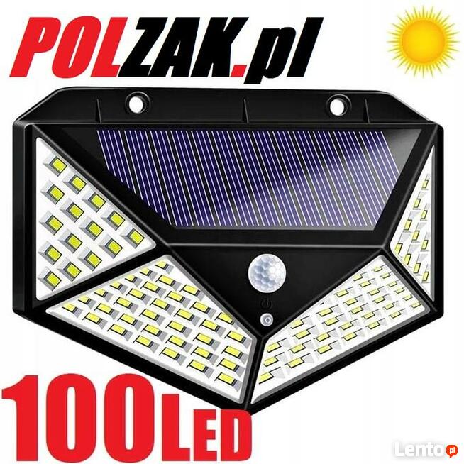 Lampa solarna 100 LED z czujnikiem ruchu zmierzchu słoneczna