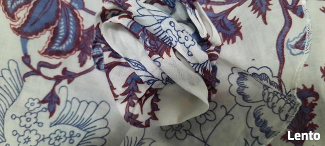 Bluzka Echo Made in Poland rozm 42(L) z żabotem i kwiatem