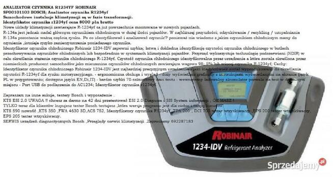 Acs 563-P stacja klimatyzacji Bosch Promocja 13500 ,- brutto